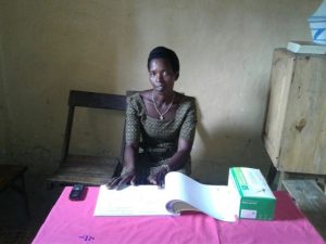 Woman sitting at table