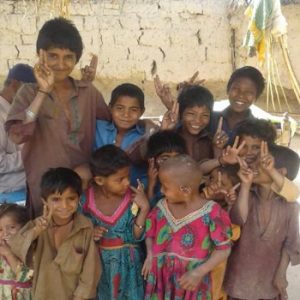 Group of children smiling