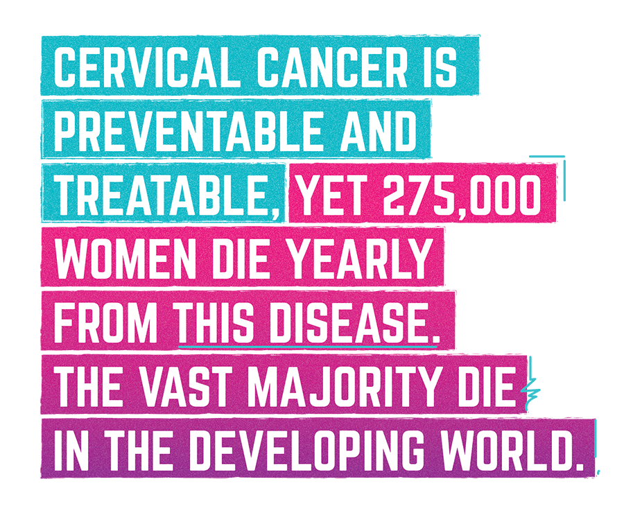 Cervical cancer is preventable and treatable, yet 275,000 women die yearly from this disease. The vast majority die in the developing world.