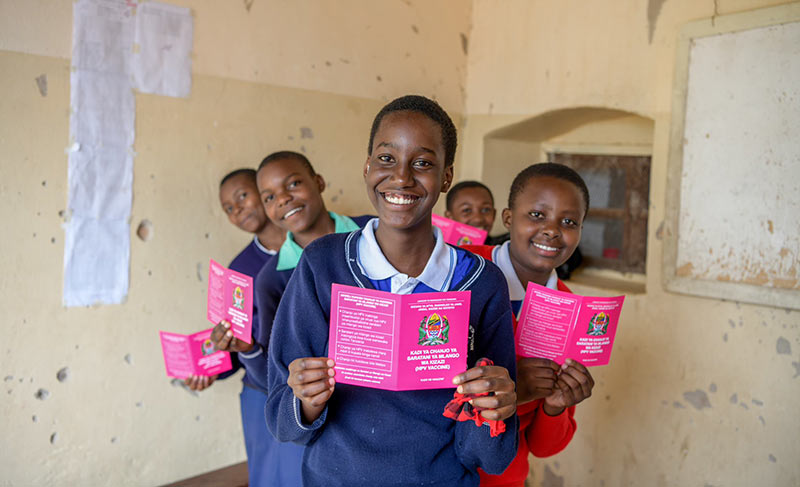 Group of smiling girls