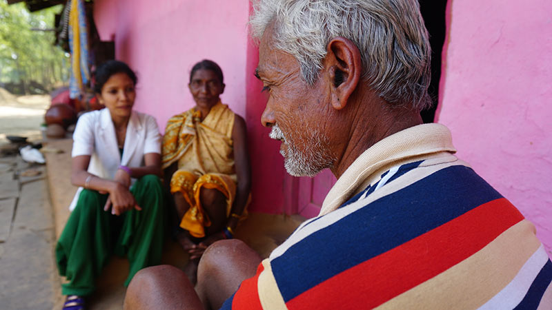 Nurse with older couple