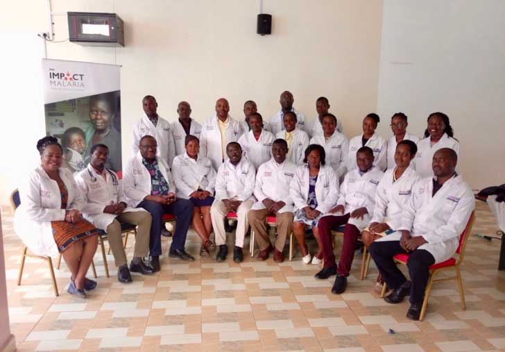Impact Malaria team and a section of the trainees