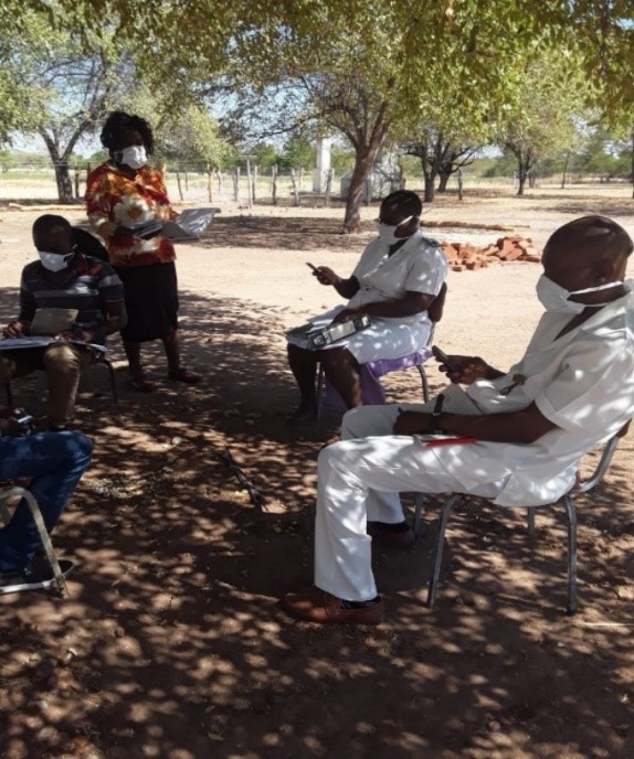 Teams of health care providers in Zimbabwe participate in mentorship calls. 